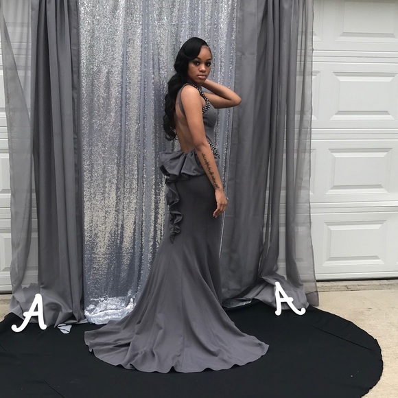 Grey Prom dress